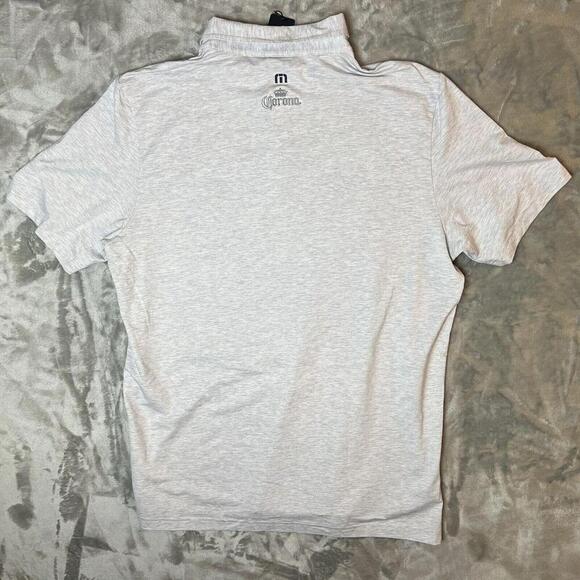 NWT MEN'S TRAVIS MATHEW LOCAL TIME POLO XL HEATHER LIGHT GRAY Embroidered - Picture 4 of 4